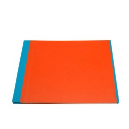 Post Bound Photo Album TRUE COLOURS turquoise/orange | 32 x 22,5 cm, 20 sheet cream