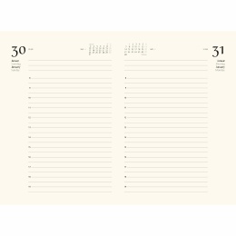 Daily Planner CIRCUM light brown | 12 x 16,5 cm,  1 day/page