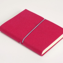 Daily Planner FILZDUETT felt pink/elastic turquoise | 9 x 13 cm,  1 day/page