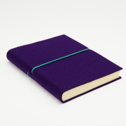 Week Planner 2023 FILZDUETT felt purple/elastic turquoise | 12 x 16,5 cm,  1 week/double page