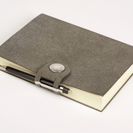 Notebook LEFA grey | 12 x 16,5 cm, 144 sheet lined