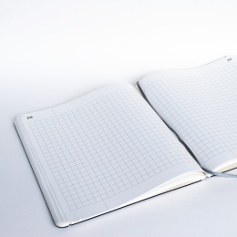 Notebook PURIST KONTOR 24 x 28 cm, 96 sheet checked