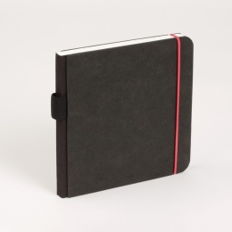 Notebook SCRIBBLE elastic red | 13 x 13 cm, 48 sheet blank