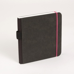 Notebook SCRIBBLE elastic pink | 13 x 13 cm, 48 sheet blank