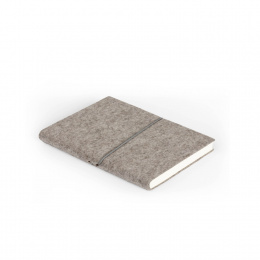 Address Book FILZDUETT felt nature/elastic grey | 11 x 13,5 cm, 64 sheet