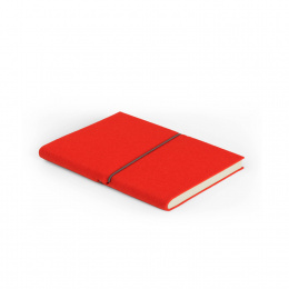 Address Book FILZDUETT felt red/elastic grey | 12 x 16,5 cm, 48 sheet