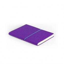 Address Book FILZDUETT felt purple/elastic turquoise | 12 x 16,5 cm, 48 sheet