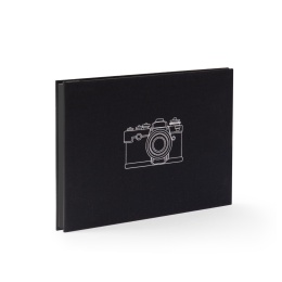 Post Bound Photo Album CAMERA black | 24 x 17,5 cm, 20 sheet black
