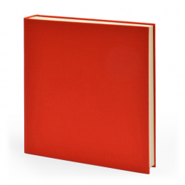 Photo Album LEINEN red | 35 x 35 cm, 30 sheet cream