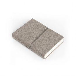 Daily Planner FILZDUETT felt nature/elastic grey | 9 x 13 cm,  1 day/page