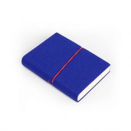 Daily Planner FILZDUETT felt blue/elastic red | 9 x 13 cm,  1 day/page