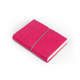 Daily Planner FILZDUETT felt pink/elastic turquoise | 9 x 13 cm,  1 day/page