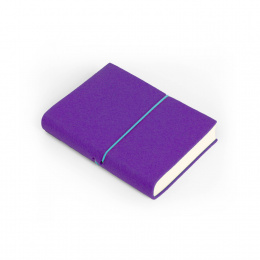 Daily Planner FILZDUETT felt purple/elastic turquoise | 9 x 13 cm,  1 day/page