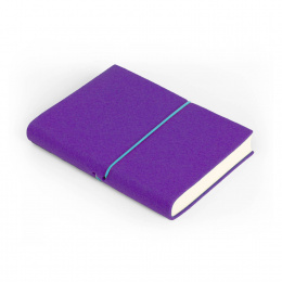 Daily Planner FILZDUETT felt purple/elastic turquoise | 12 x 16,5 cm,  1 day/page