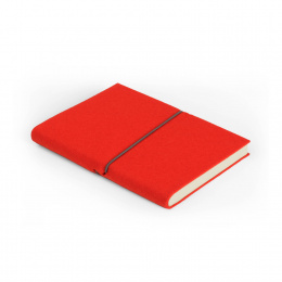 Week Planner FILZDUETT felt red/elastic grey | 12 x 16,5 cm,  1 week/double page