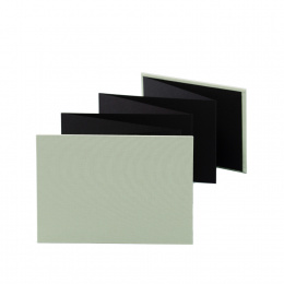 Leporello LEINEN celery green | 18 x 13 cm, landscape format, for 14 photos black