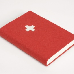 Notebook FILZBUCH red with swiss cross | A 5, 144 sheet blank