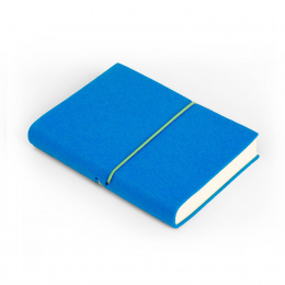 Notebook FILZDUETT felt dark turquoise/elastic green | 12 x 16,5 cm, 144 sheet blank