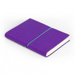 Notebook FILZDUETT felt purple/elastic turquoise | A 5, 144 sheet lined