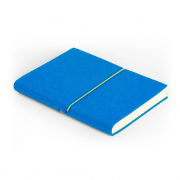 Notebook FILZDUETT felt dark turquoise/elastic green | A5, 144 sheet dot matrix