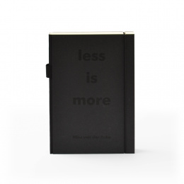 Notebook PURIST QUOTES black | A5, 144 sheet blank