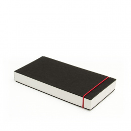 Sketchbook INSPIRATION elastic red | 21 x 10,5 cm, 96 sheet blank 120 g