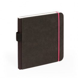 Notebook SCRIBBLE elastic pink | 13 x 13 cm, 48 sheet blank